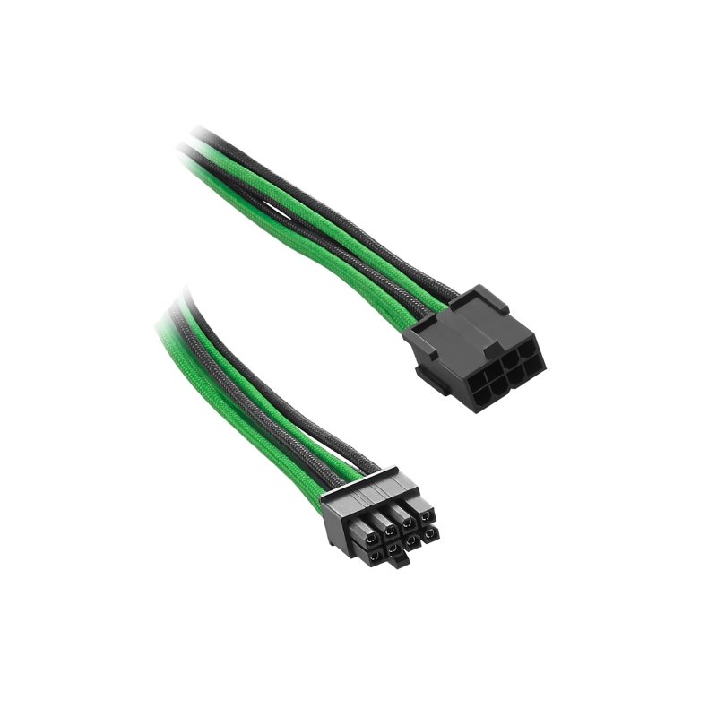 CableMod ModFlex™ 8-pin PCI-e Extension 45cm – BLACK / GREEN | CableMod